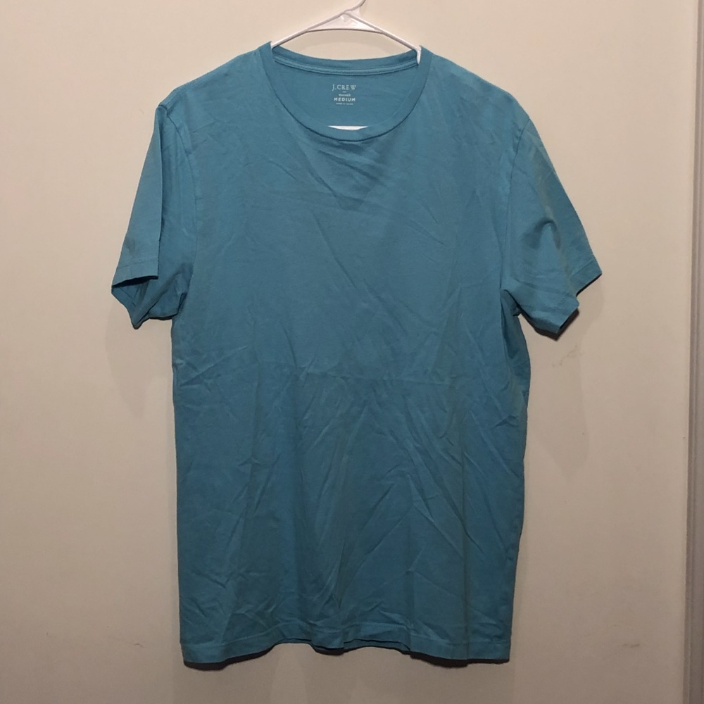 J. Crew Men's Medium Washted Tee Turquoise